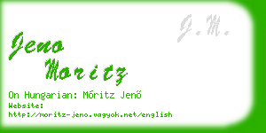 jeno moritz business card